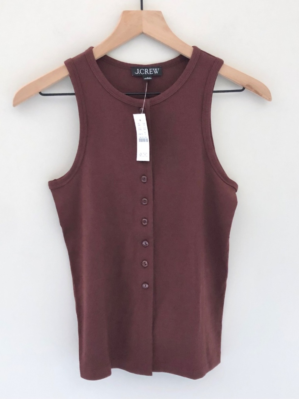 NWT J.Crew Perfect Rib Button-up Shell Top - Picture 2 of 5